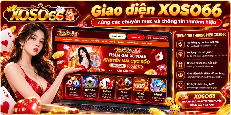 TRANG CHỦ 12 TRANG CHỦ Giao diện XOSO66 cùng các chuyên mục và thông tin thương hiệu